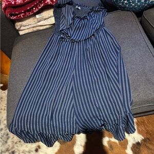 Striped Blue and White Dress